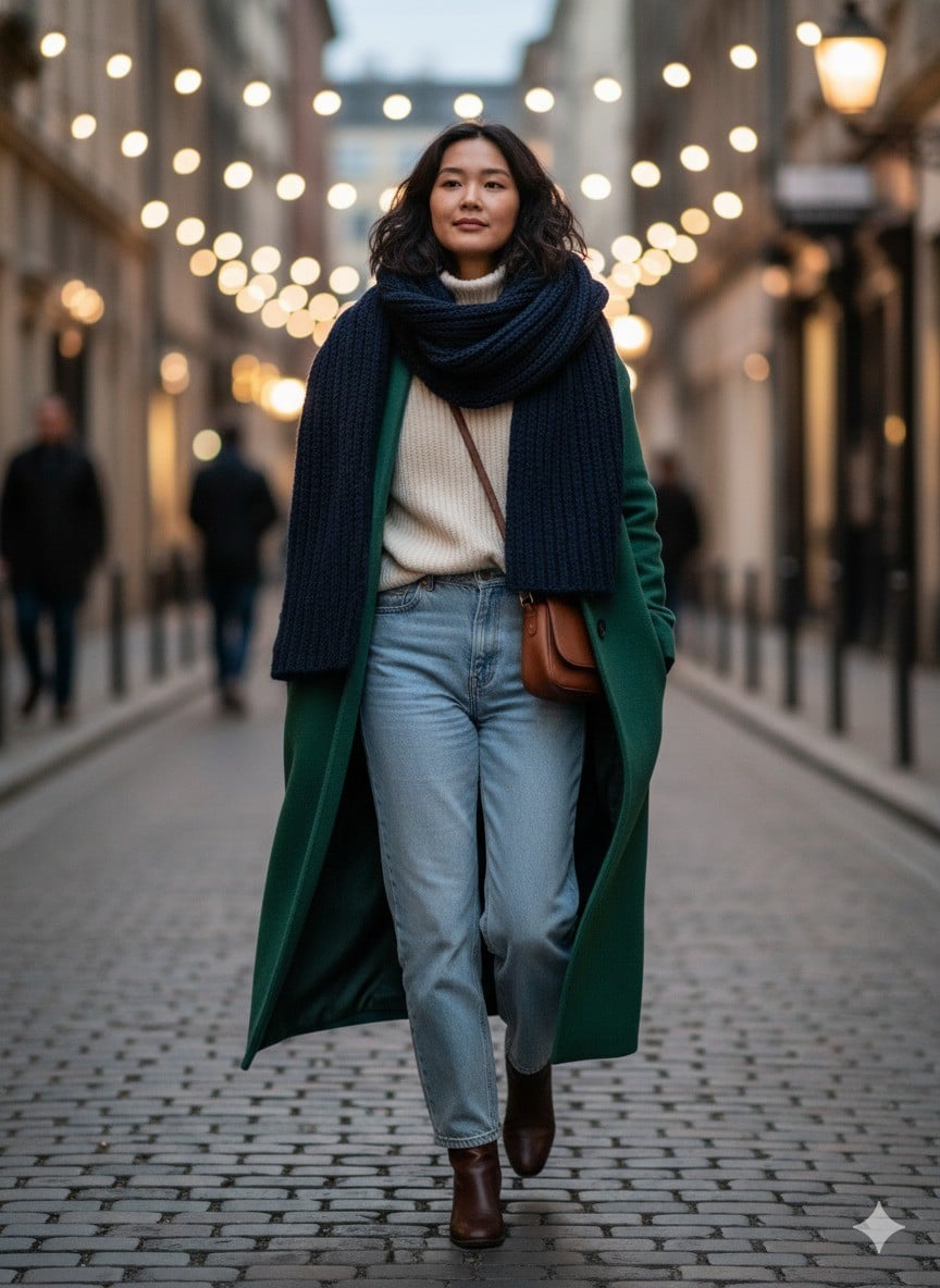 Kiểu khăn quàng đôi (The Double Wrap)