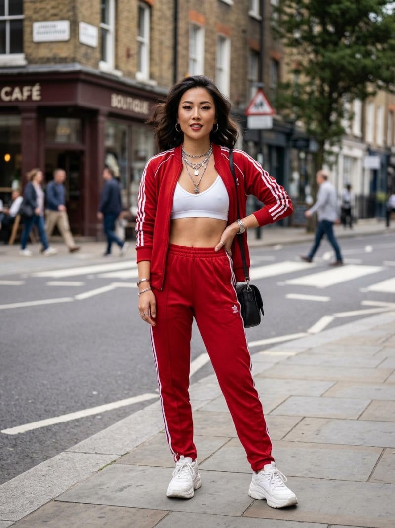Bodysuit + Quần Cargo + Dây xích Metal