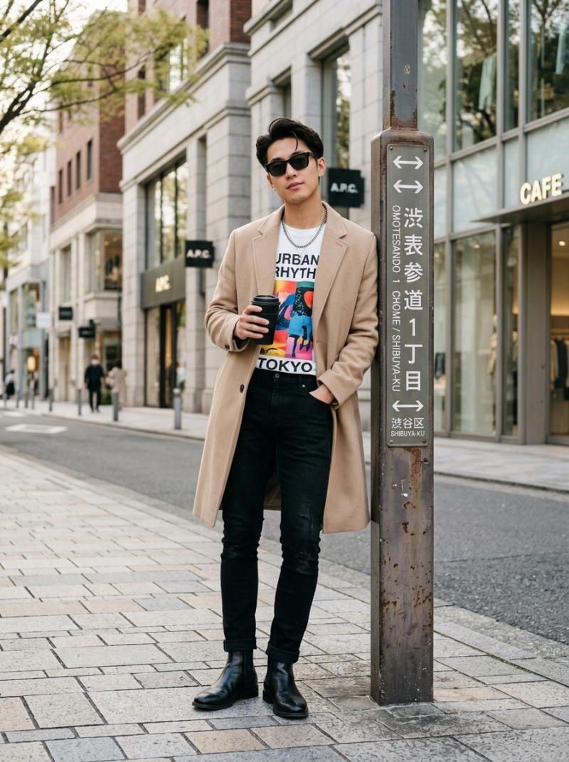 Bodysuit + Quần Cargo + Dây xích Metal
