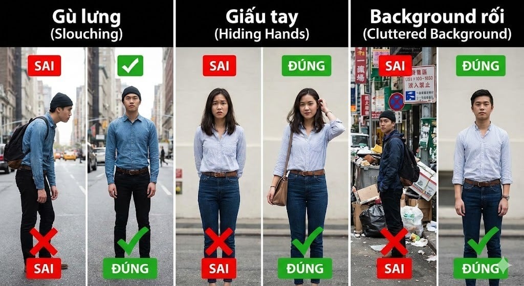 Những lỗi sai kinh điển khiến ảnh đường phố bị