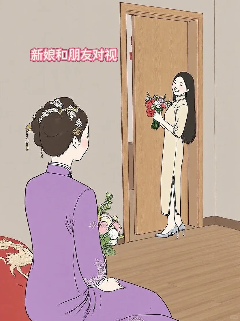 7. Tư thế bạn thân mang hoa đến chúc mừng