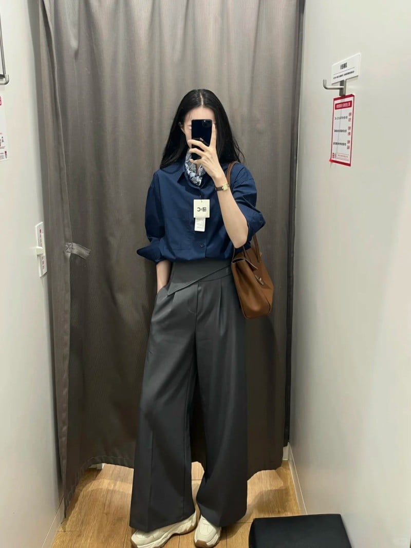 cách thắt khăn với ao sơ mi