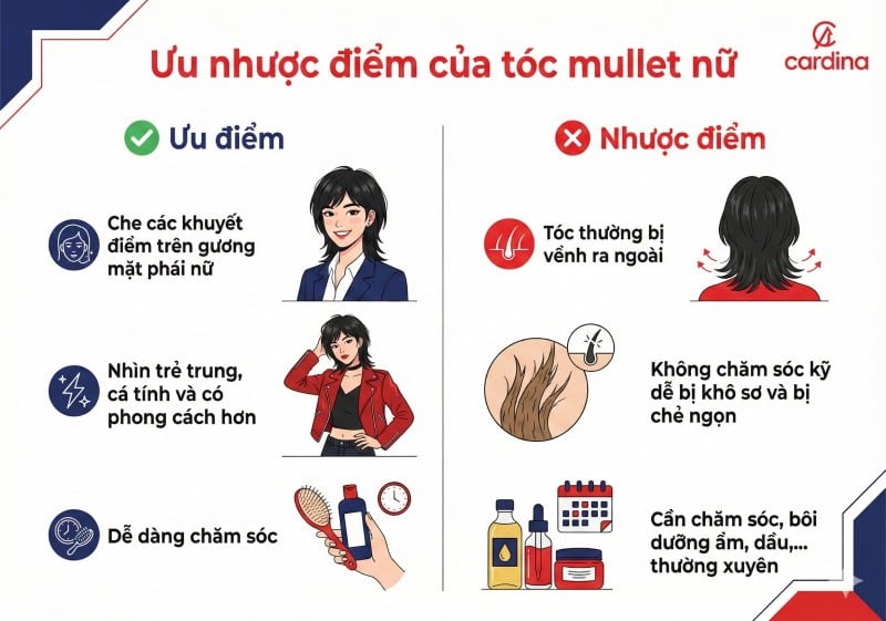 tóc mullet nữ