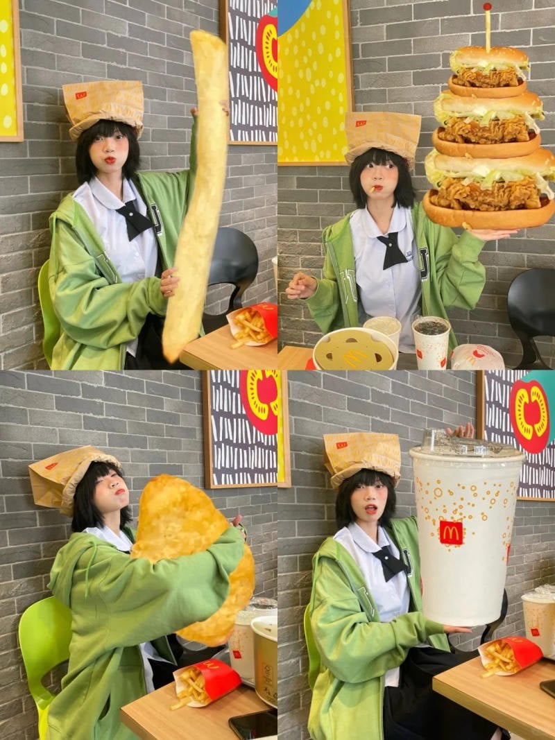 Sáng tạo với đồ ăn khổng lồ