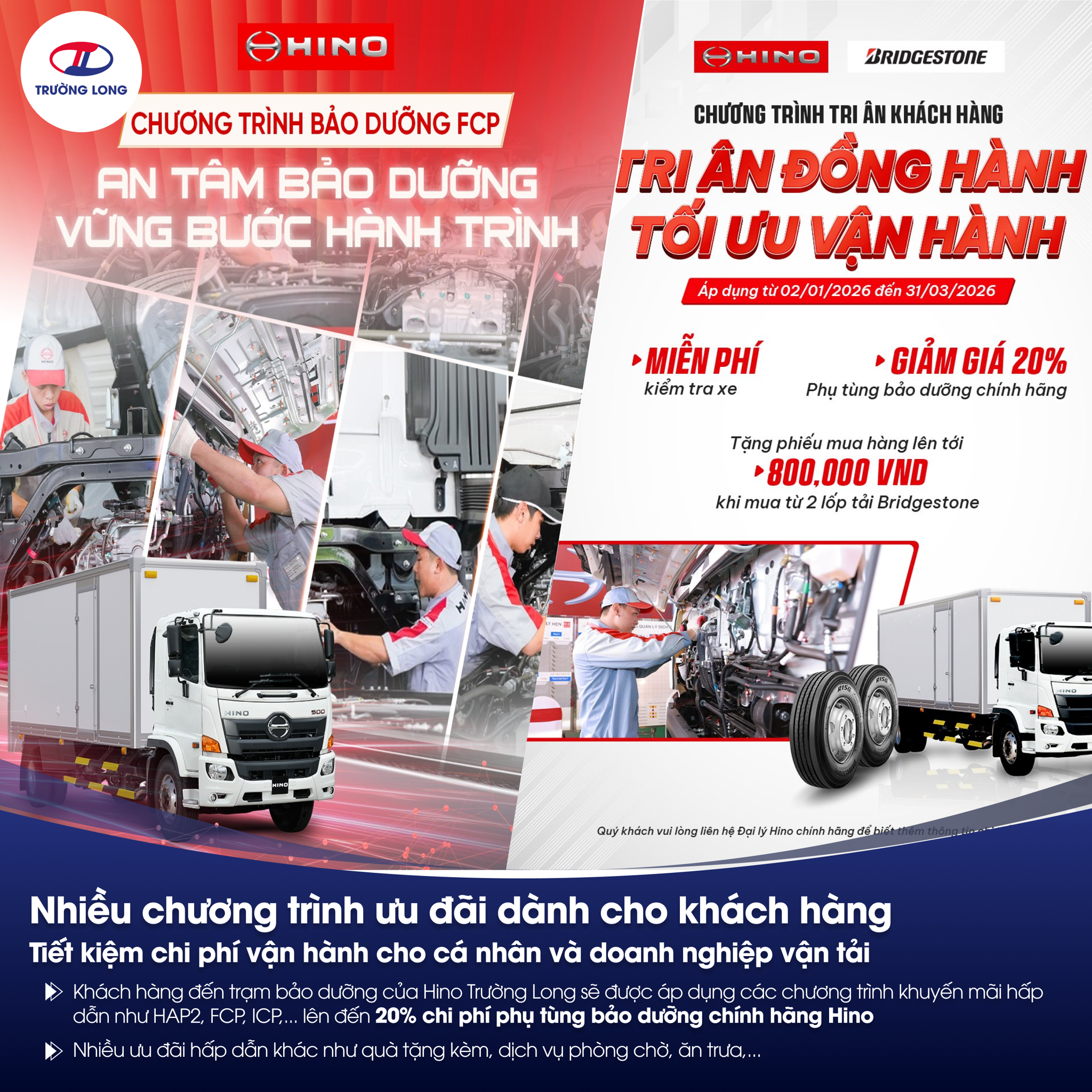 Bảo dưỡng xe tải Hino