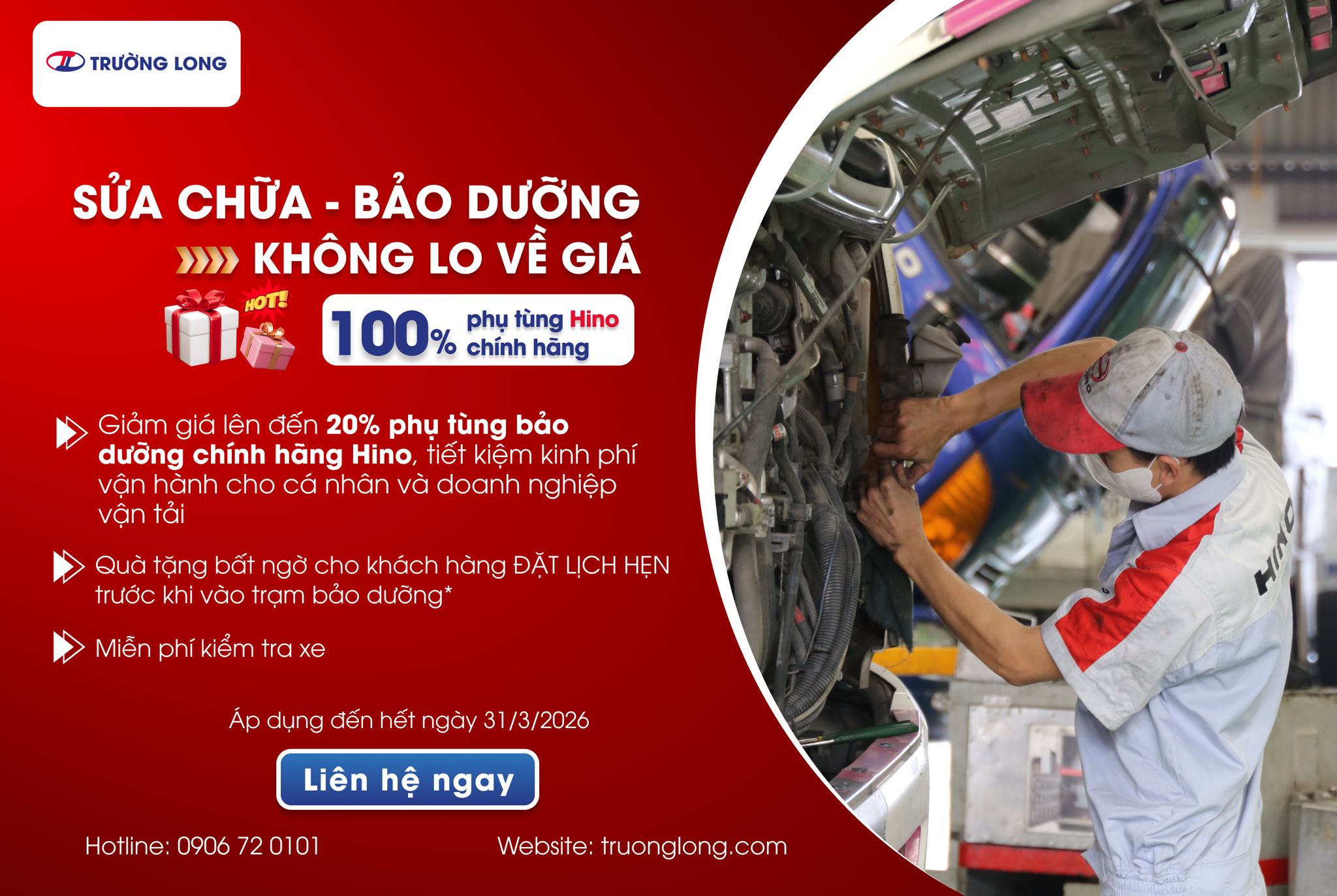 Bảo dưỡng xe tải Hino