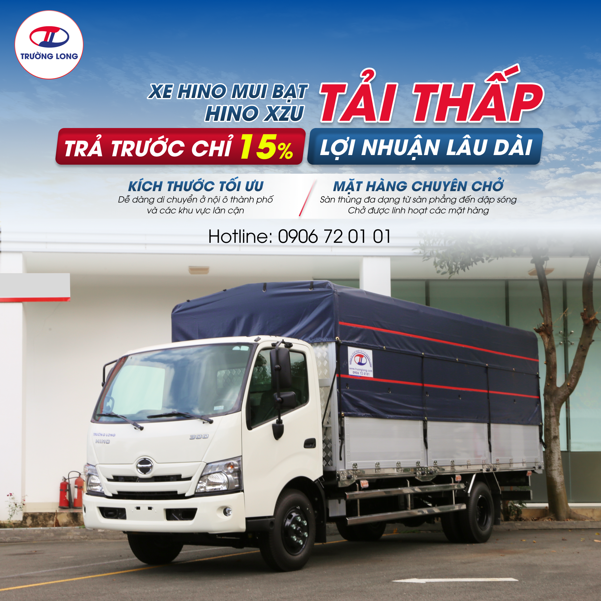 xe mui bạt Hino