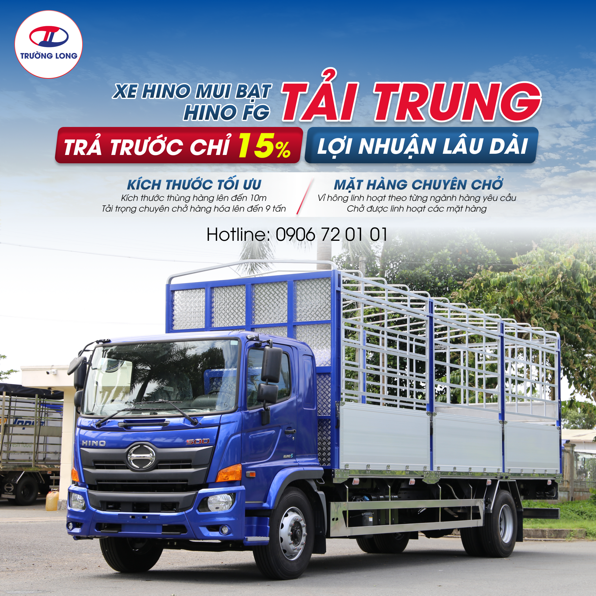 xe mui bạt Hino