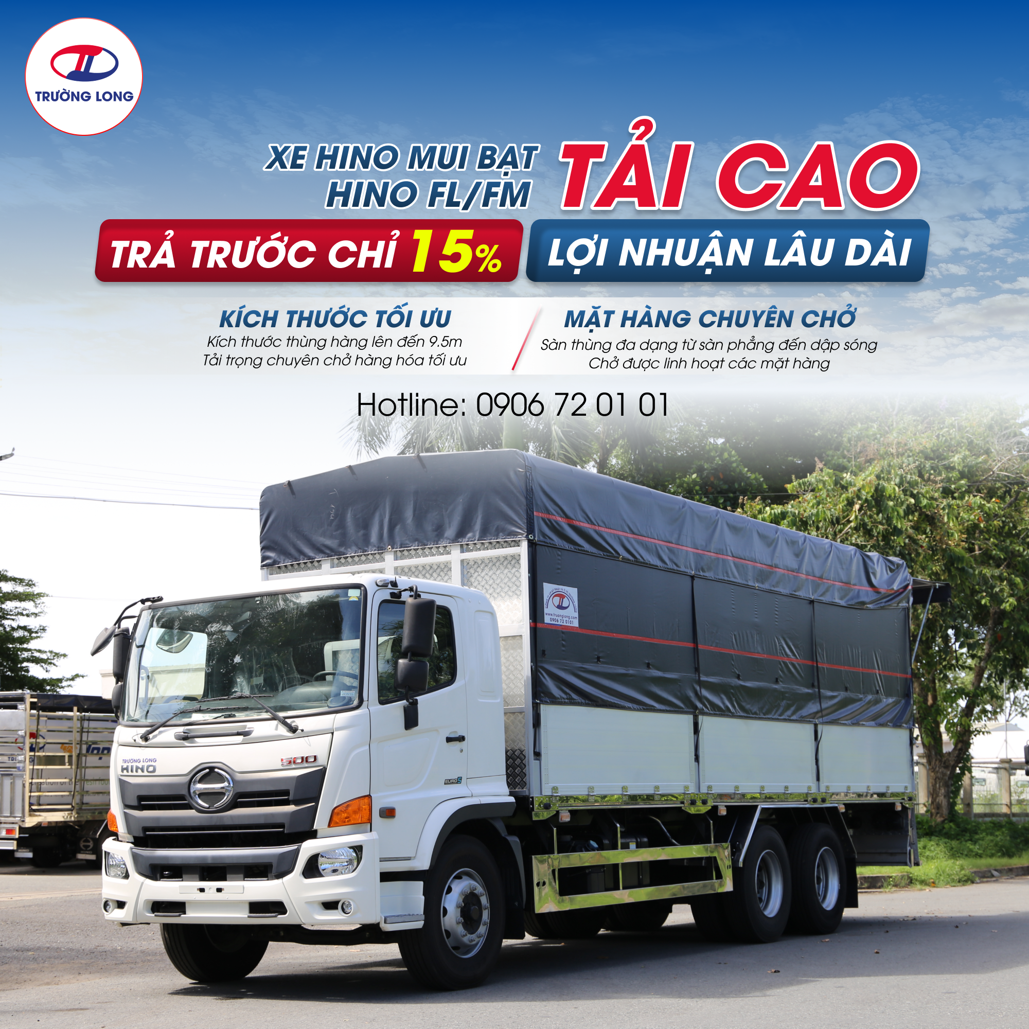 xe mui bạt Hino