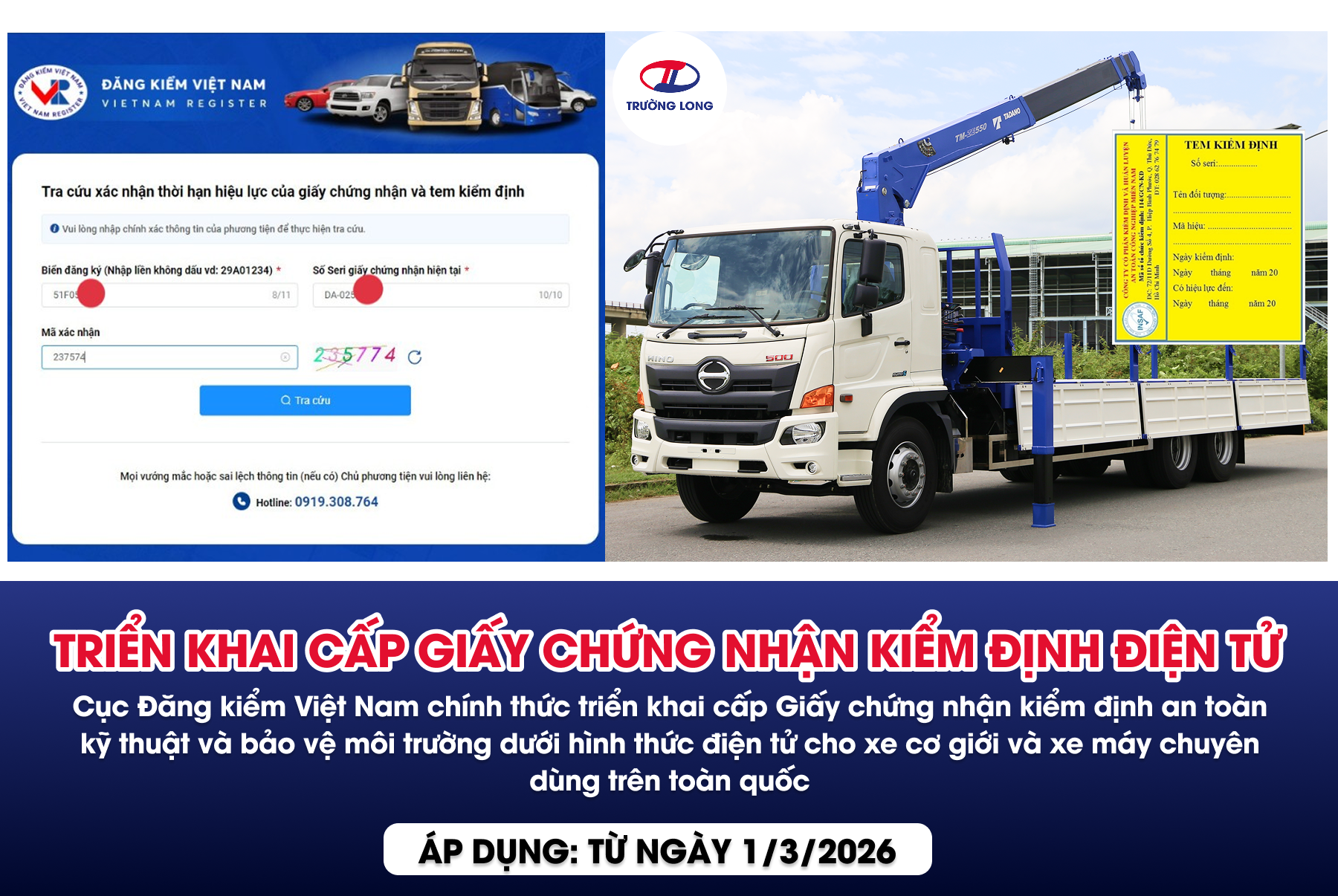 kiểm định xe tải cẩu