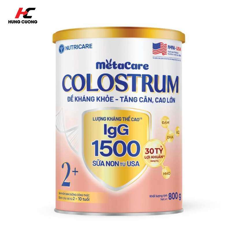 Sữa bột Metacare Colostrum 2+ giúp tăng cường đề kháng cho bé