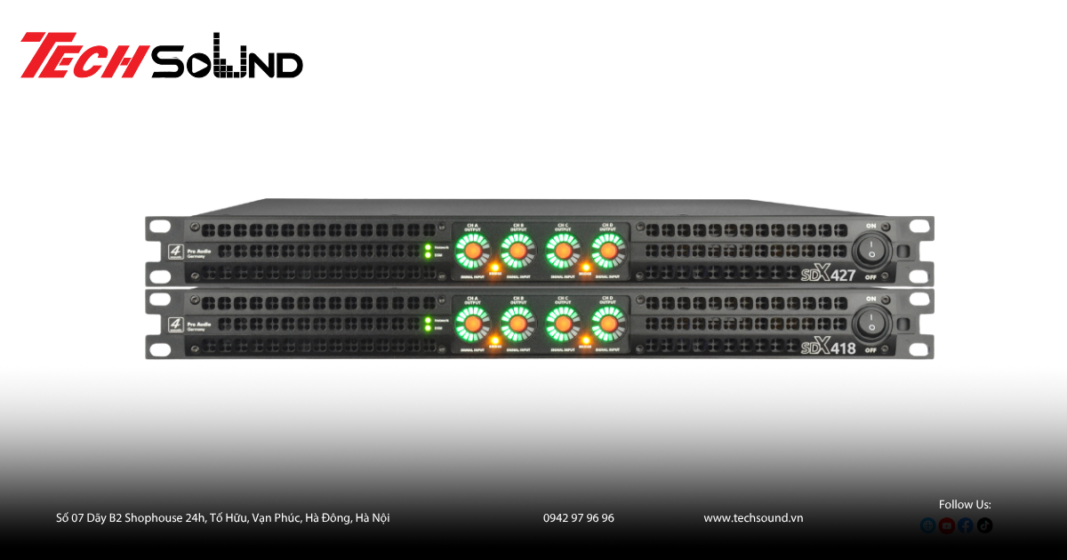Đánh giá chi tiết amplifier 4 kênh DSP 4Acoustic SDX427