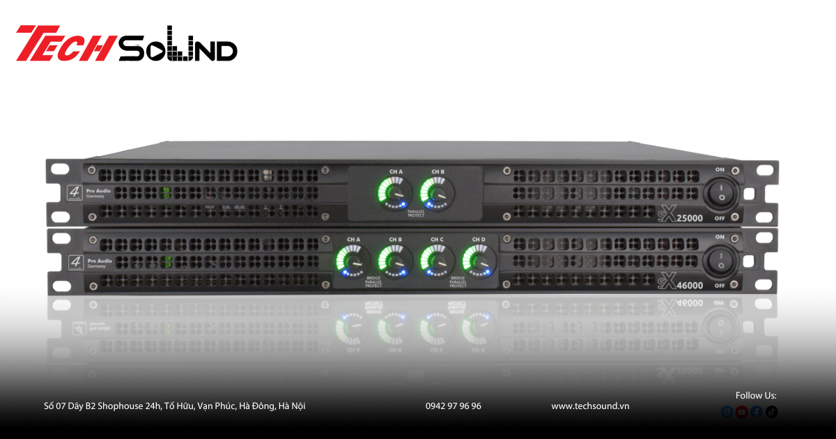 Đánh giá chi tiết công suất 1U 4Acoustic SX44000 (4 Kênh 1100W)