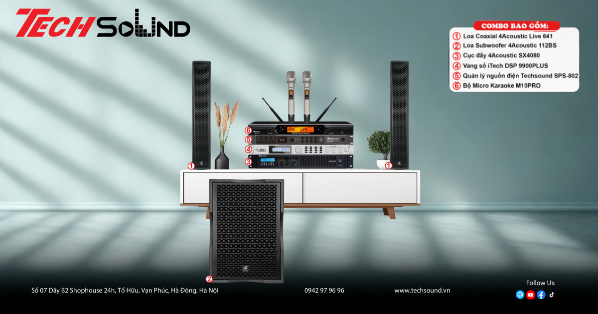 Top những dàn loa Column sử dụng 4Acoustic Live 641 hot nhất cho Tết 2026