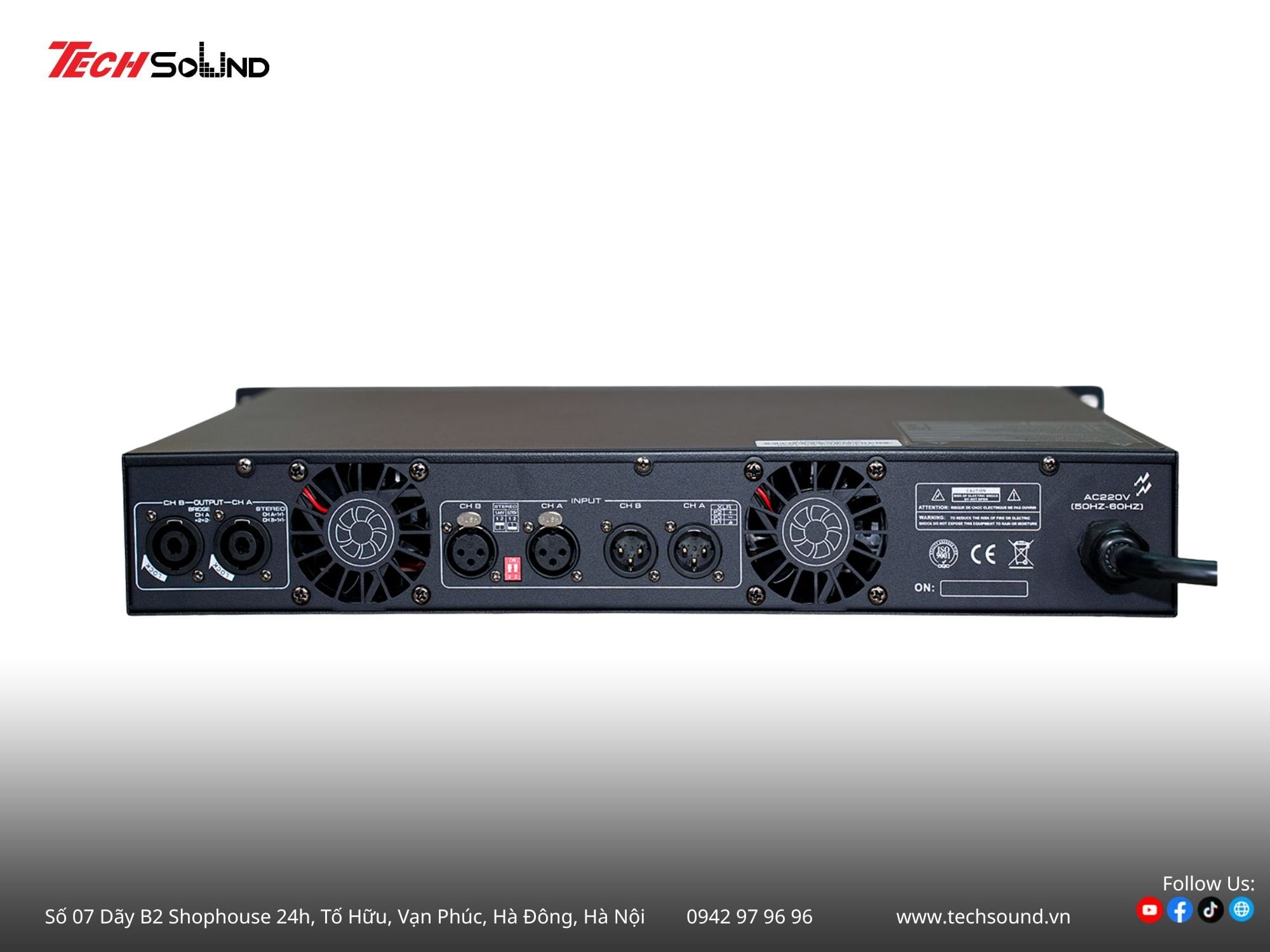 Cục đẩy 2 kênh ClassD Techsound SX1200 2