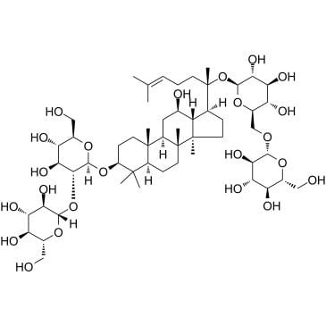 Công thức hóa học của ginsenoside- Rb1