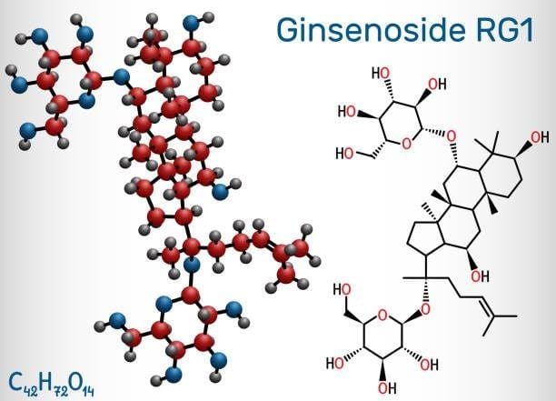 Công thức hóa học ginsenoside - Rg1