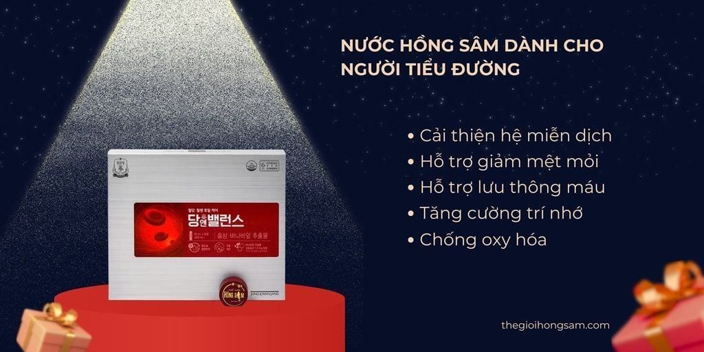 Nước Hồng Sâm cho Người Tiểu Đường KGC 20ml x 30 gói