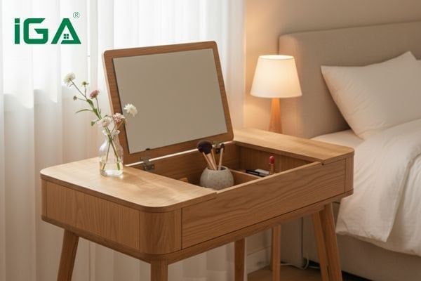 bàn trang điểm gỗ đẹp