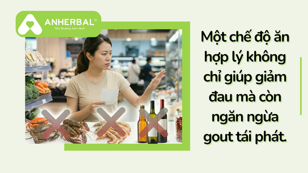 chế độ ăn uống hợp lý giup kiểm soát gout
