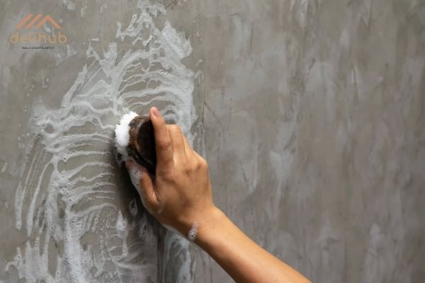 vệ sinh bề mặt sơn hiệu ứng