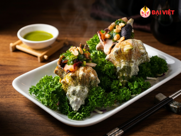 Ốc đỏ đại nướng mỡ hành