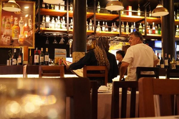 The restaurant offers a wide selection of wines and beers for diners.