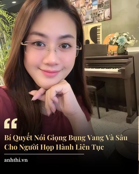 Lộ trình 3 bước làm chủ giọng bụng vang và sâu của học viên luyện giọng nói online tại Anh Thi Academy