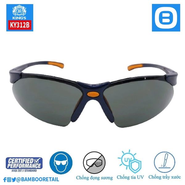 Kính bảo hộ chống tia UV King's 312 chính hãng
