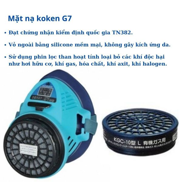 Mặt nạ phòng độc Koken G7 chính hãng tại Quảng Ninh