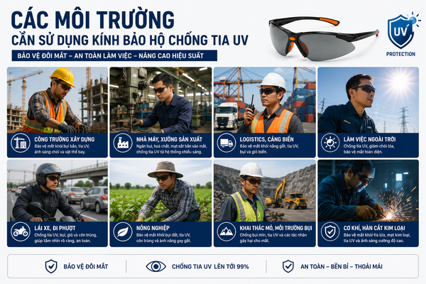 Các môi trường sử dụng kính chống tia UV