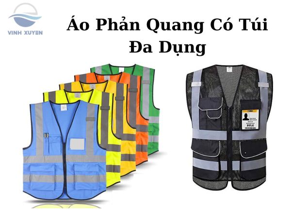 Áo phản quang có nhiều túi đa dụng