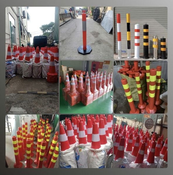 Cọc tiêu phân làn giao thông có phản quang