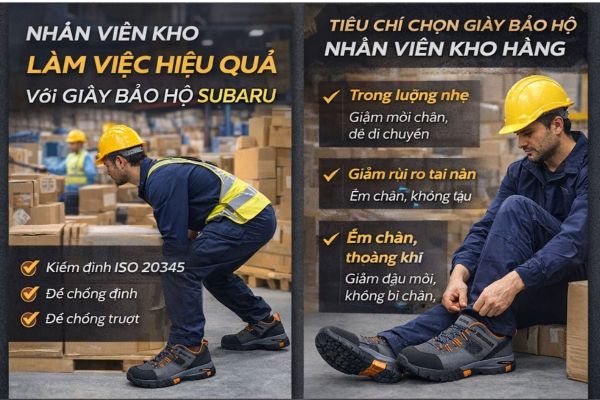 Giày bảo hộ Subaru thế hệ mới cho nhân viên kho vận