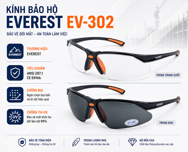 Kính chống tia UV Everest EV 302 chính hãng