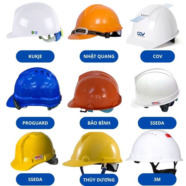 Các loại mũ bảo hộ an toàn khi làm việc trên cao