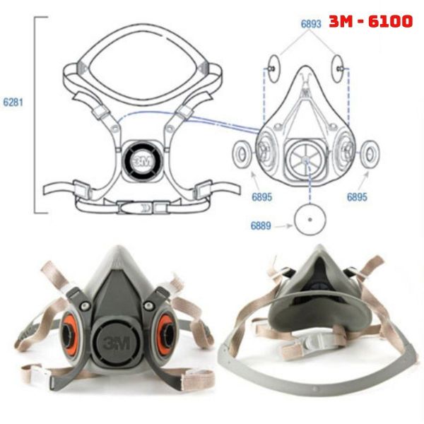 Cấu tạo mặt nạ 3M 6100