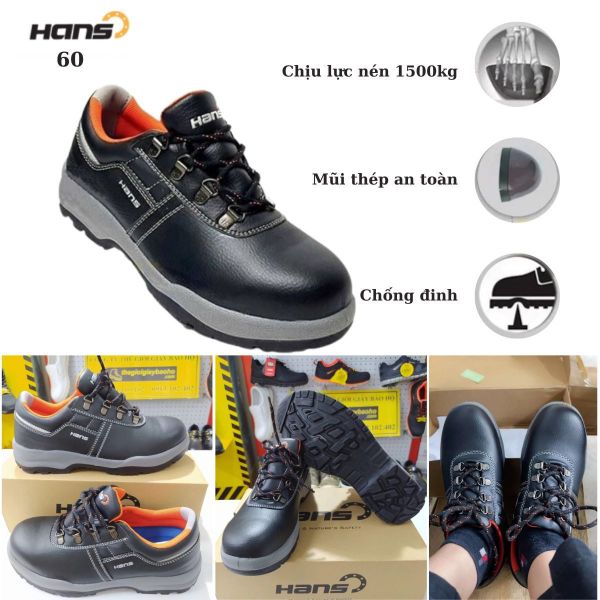 Giày bảo hộ nhập khẩu Hàn Quốc Hans 60 an toàn cho thợ mỏ