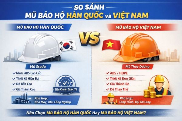 So sánh mũ bảo hộ Hàn Quốc và mũ bảo hộ Việt Nam