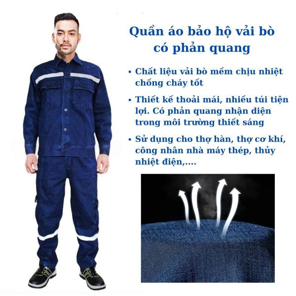 Quần áo bảo hộ thợ hàn có phản quang tại Quảng Ninh