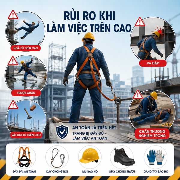 Rủi ro khi làm việc trên cao