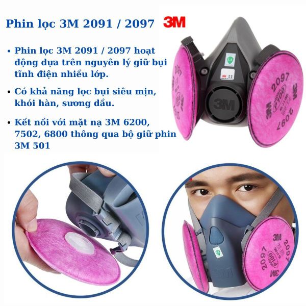 Tấm lọc 3M 2091, 2097 chính hãng tại Quảng Ninh