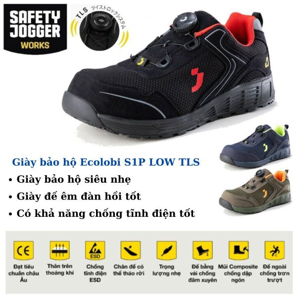 Giày bảo hộ Jogger chống tĩnh điện dùng trong các KCN Quảng Ninh