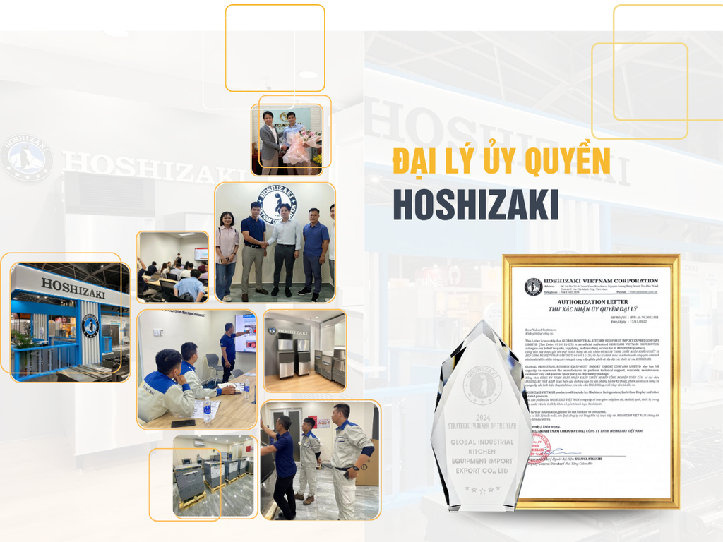 Chứng nhận ủy quyền cung cấp sản phẩm Hoshizaki