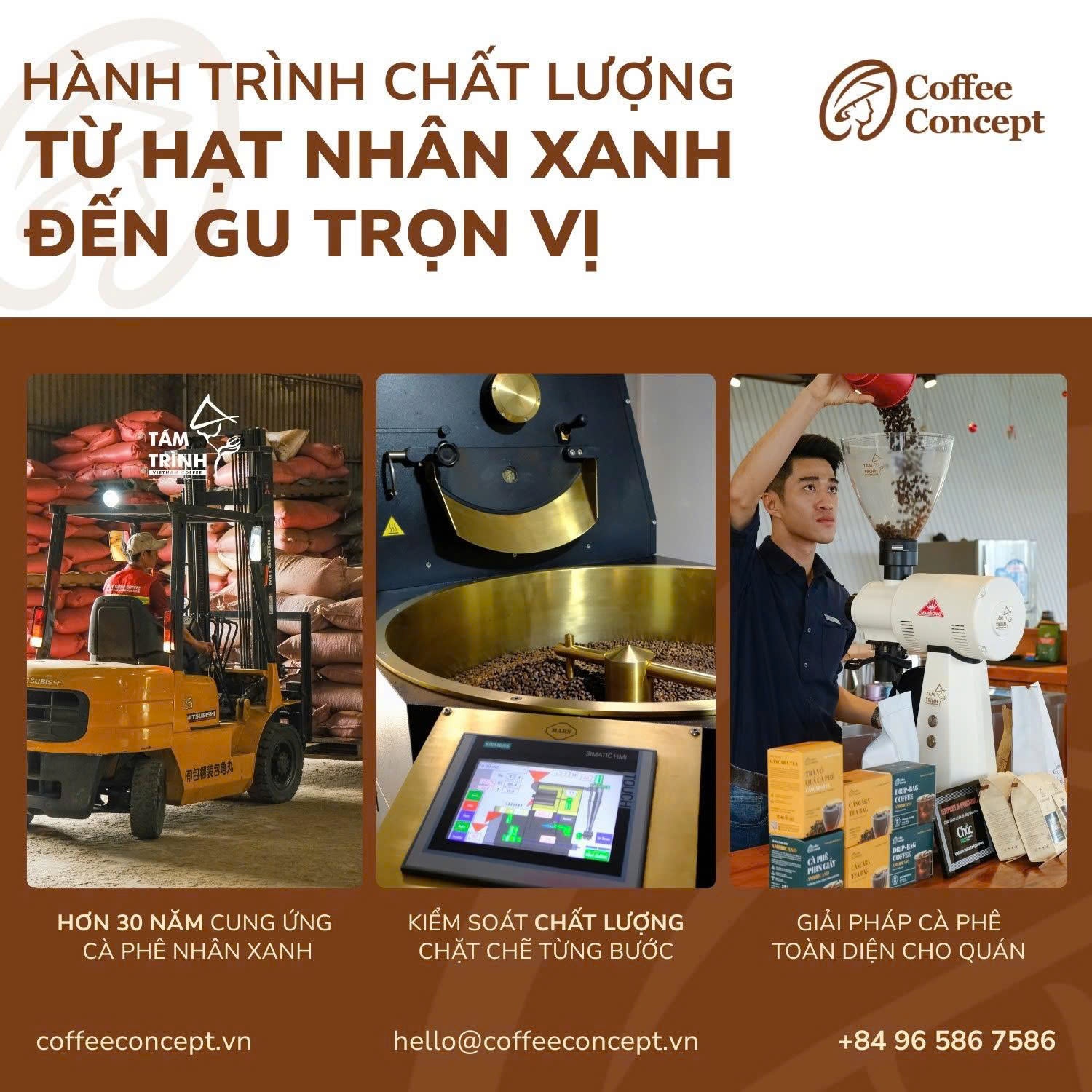 Coffee Concept – Đối tác đồng hành cùng quán trong kiểm soát chất lượng cà phê