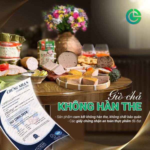 Giò chả sỉ cho trường học TP.HCM, không hàn the, đạt ISO 22000, giao hàng nhanh.