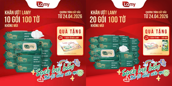 Mua khăn ướt Lamy tặng quà xinh cho bé - Lamy Việt Nam