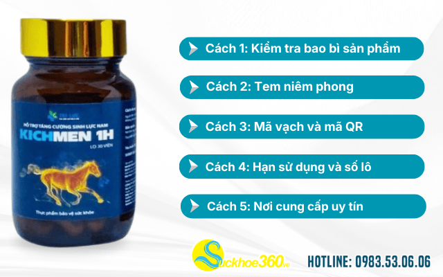 Cách nhận biết Kichmen 1H chính hãng để tránh hàng giả