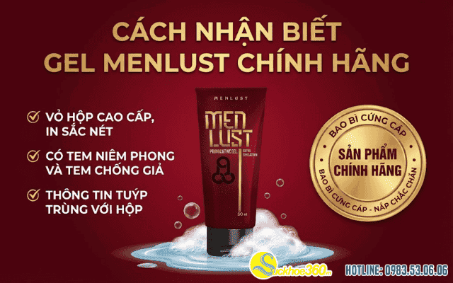 Cách nhận diện tem nhãn và bao bì Gel Menlust chính hãng