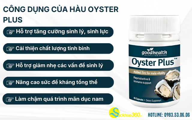 Công dụng tăng cường sinh lực bền vững từ Hàu Oyster Plus